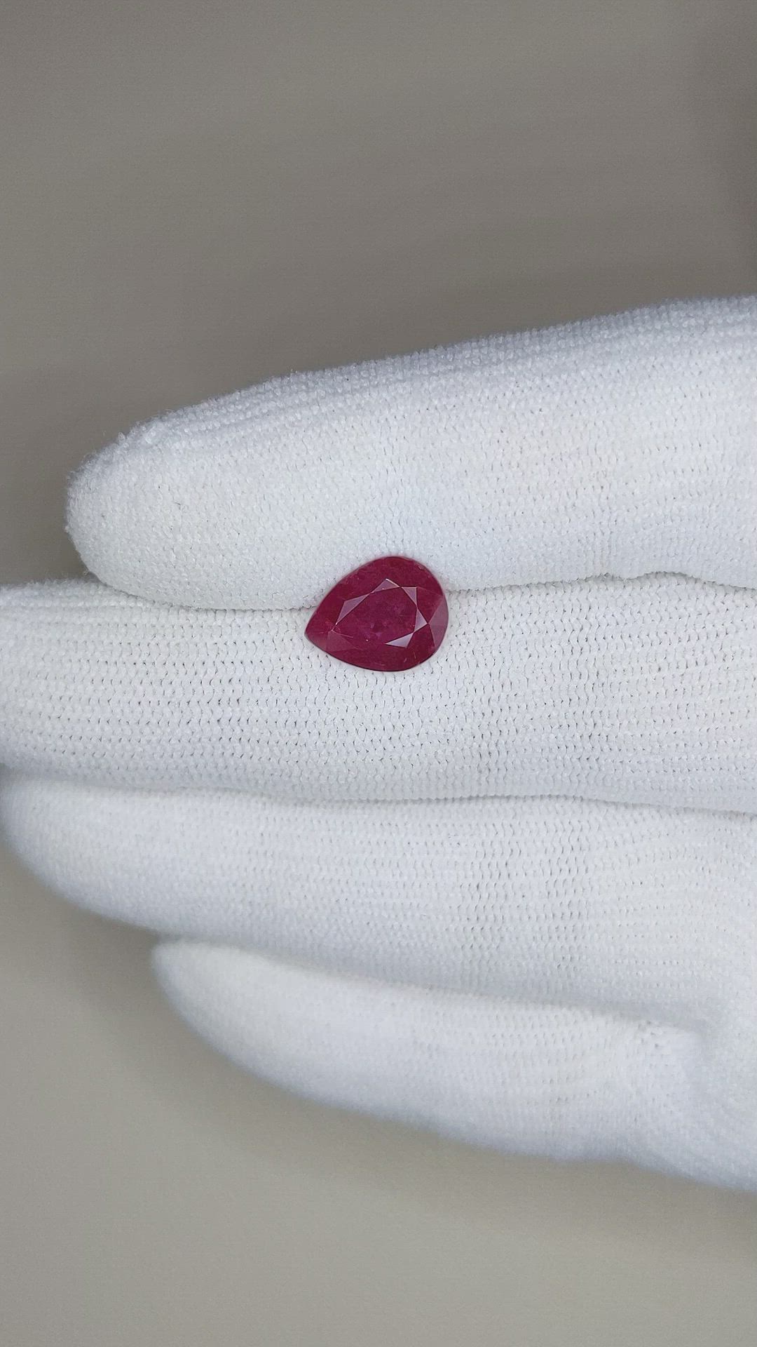 2.94 Ct. Ruby from Mozambique Size Video