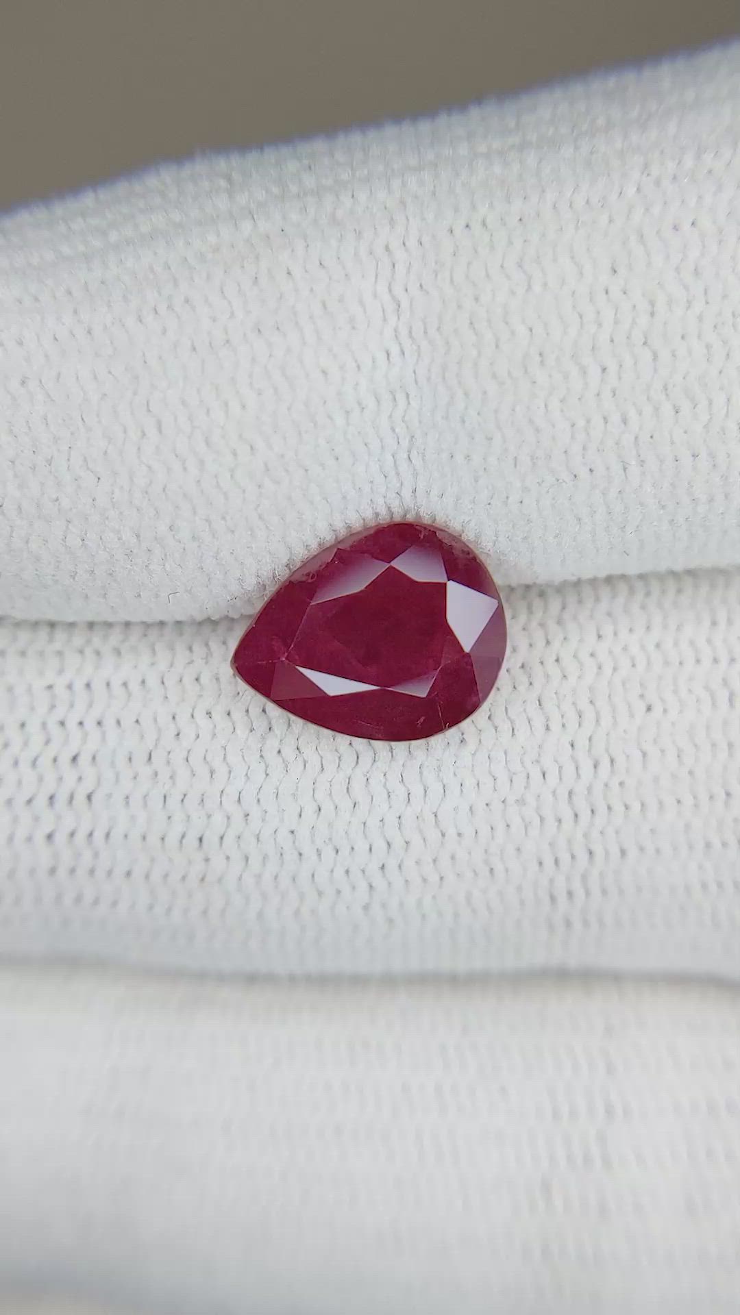 2.94 Ct. Ruby from Mozambique Size Video