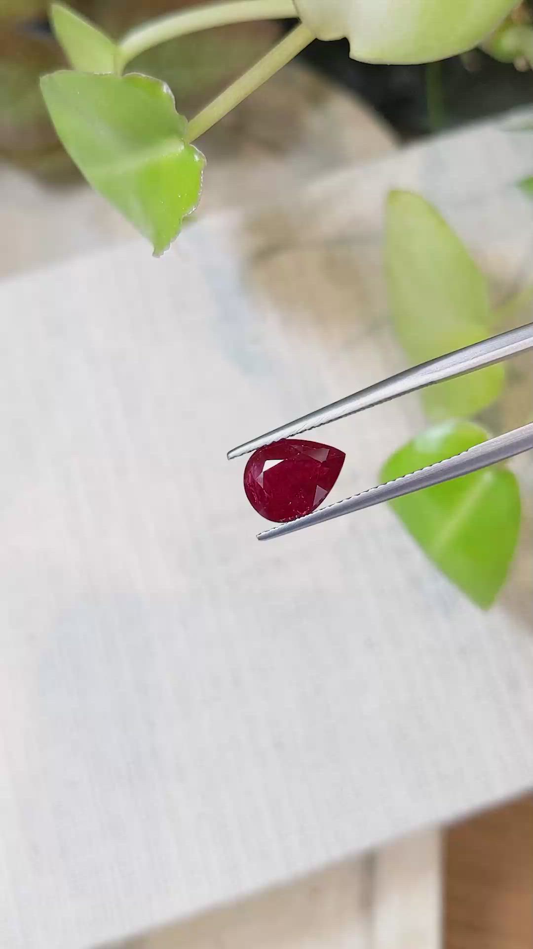 3.04 Ct. Ruby from Mozambique Size Video
