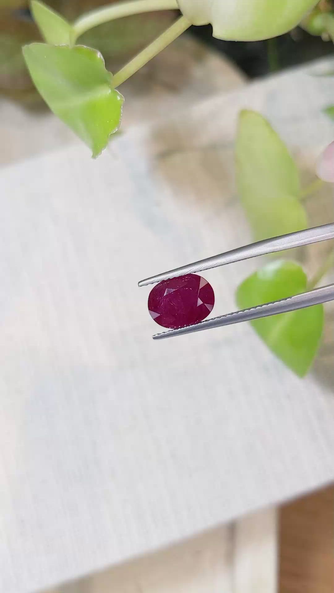 3.57 Ct. Ruby from Mozambique Size Video