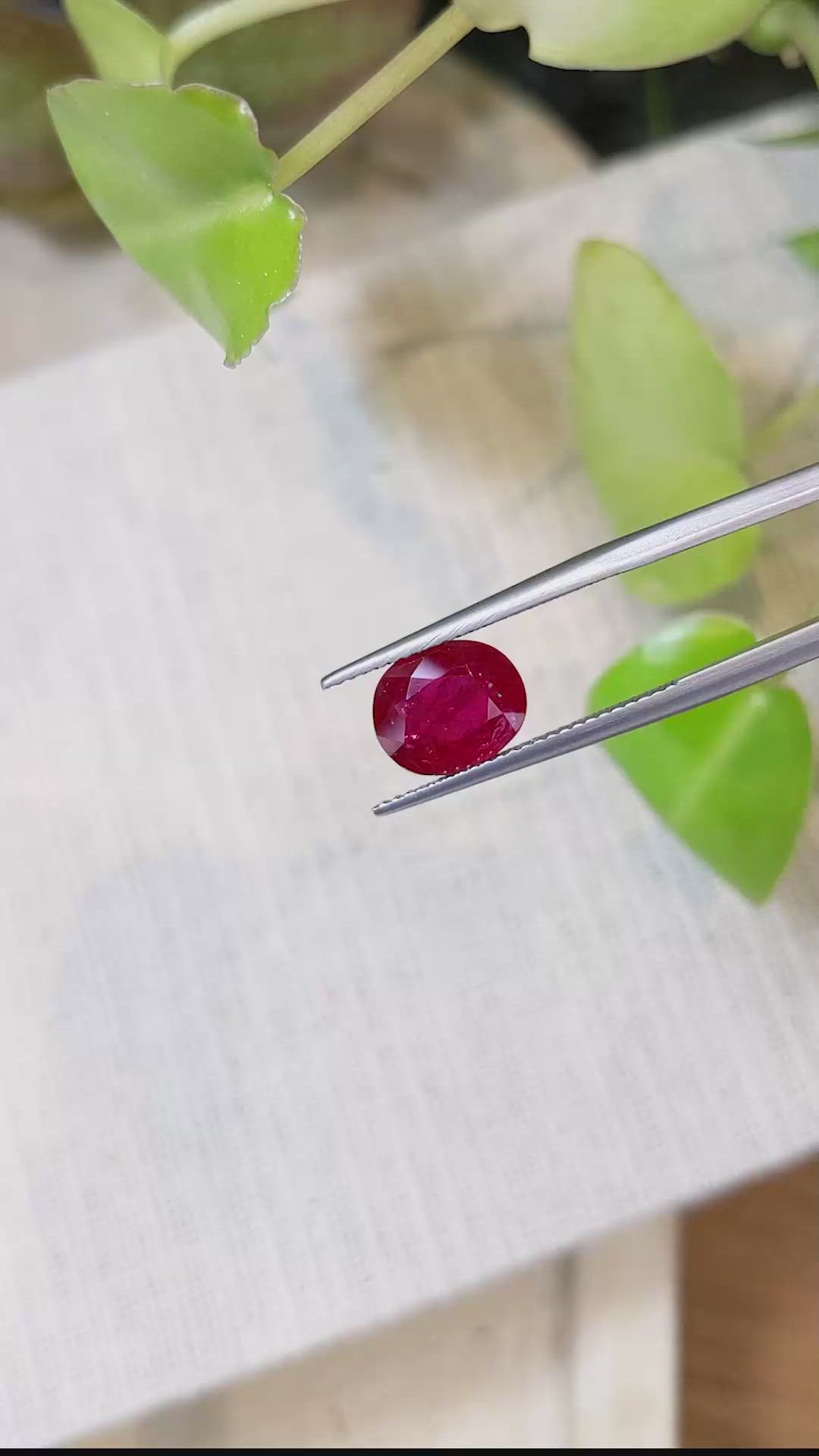 2.81 Ct. Ruby from Mozambique Size Video