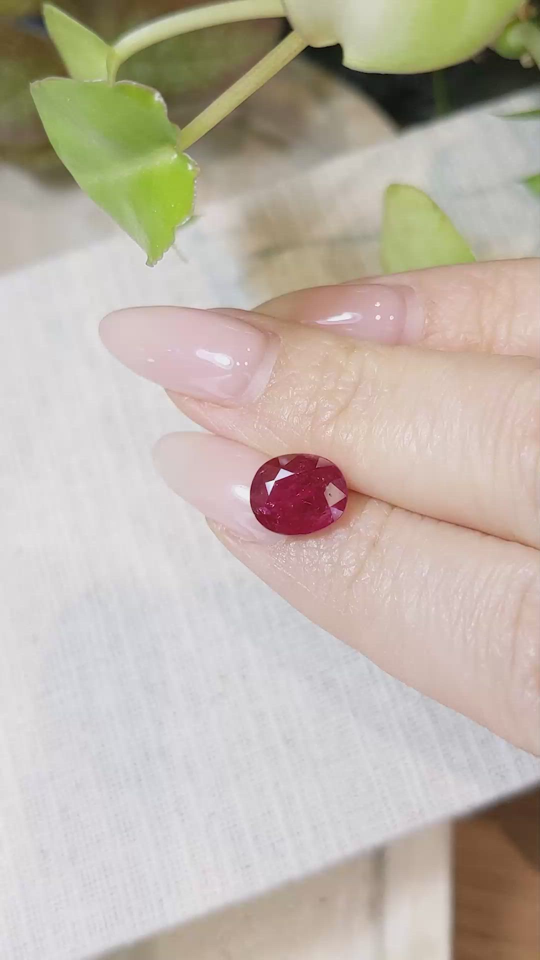 2.81 Ct. Ruby from Mozambique Size Video