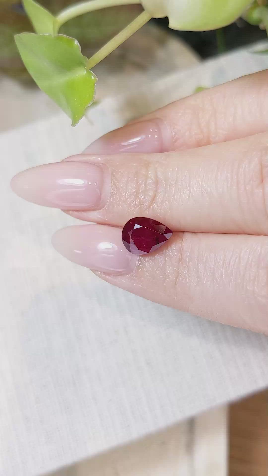 2.56 Ct. Ruby from Mozambique Size Video