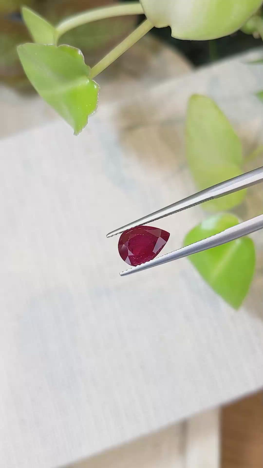 2.56 Ct. Ruby from Mozambique Size Video