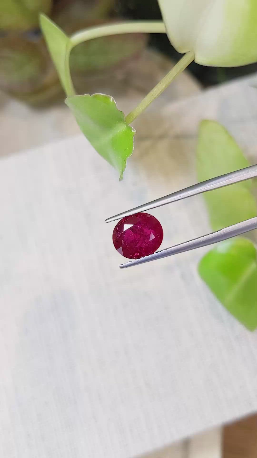 3.36 Ct. Ruby from Mozambique Size Video