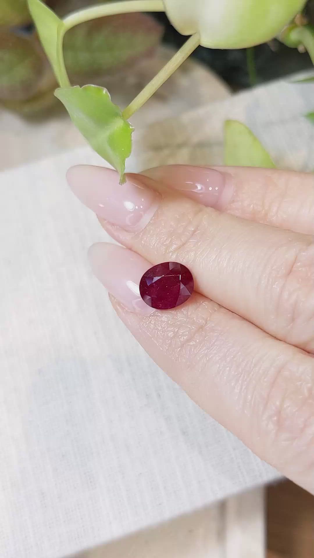 3.09 Ct. Ruby from Mozambique Size Video