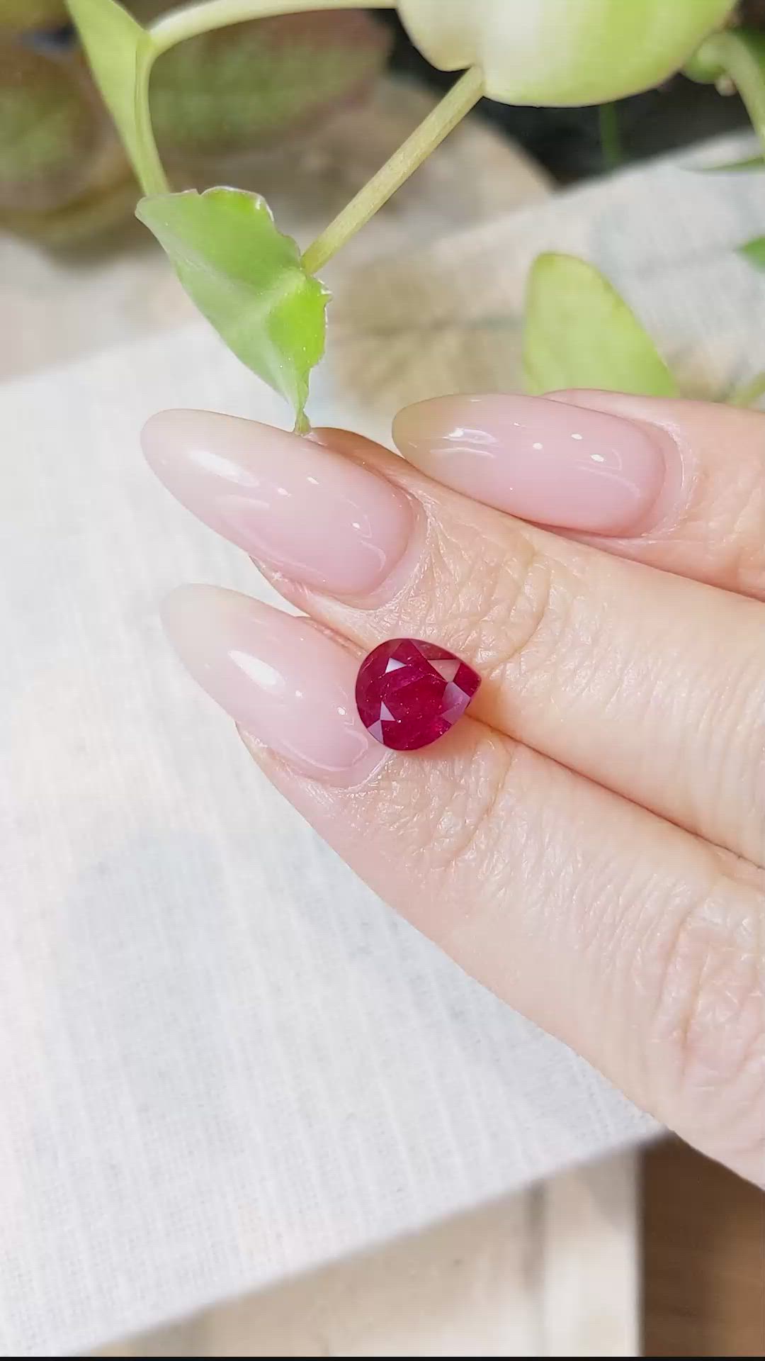 2.93 Ct. Ruby from Mozambique Size Video