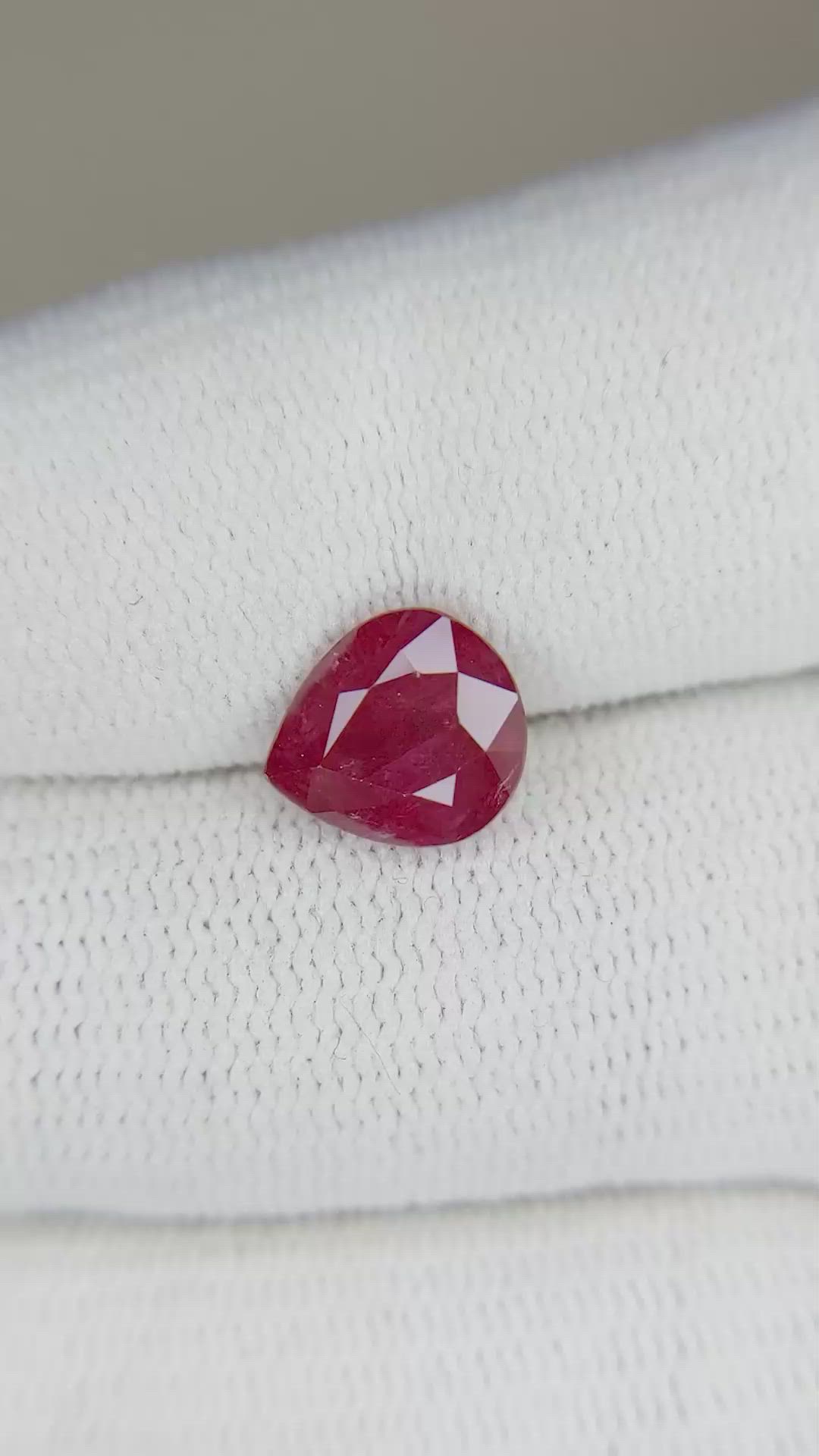 2.93 Ct. Ruby from Mozambique Size Video