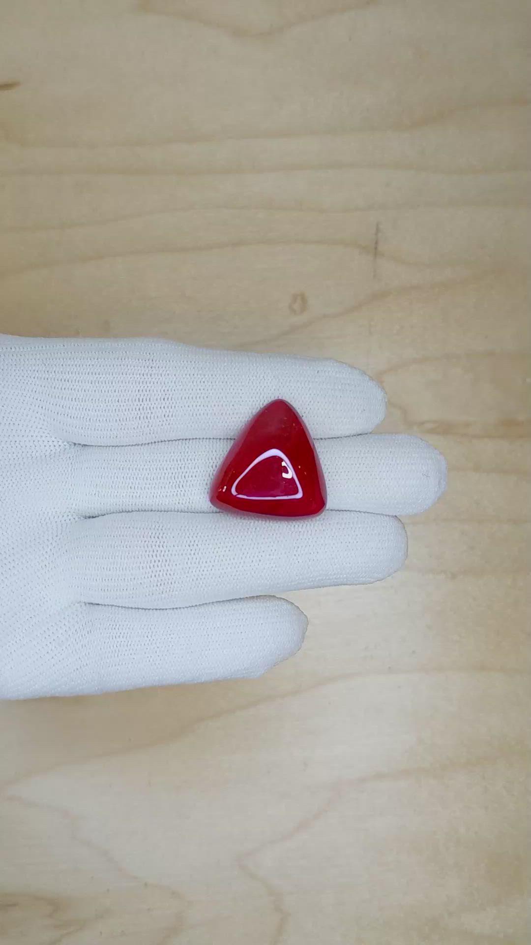 37.13 Ct. Cabochon Ruby from Mozambique Size Video