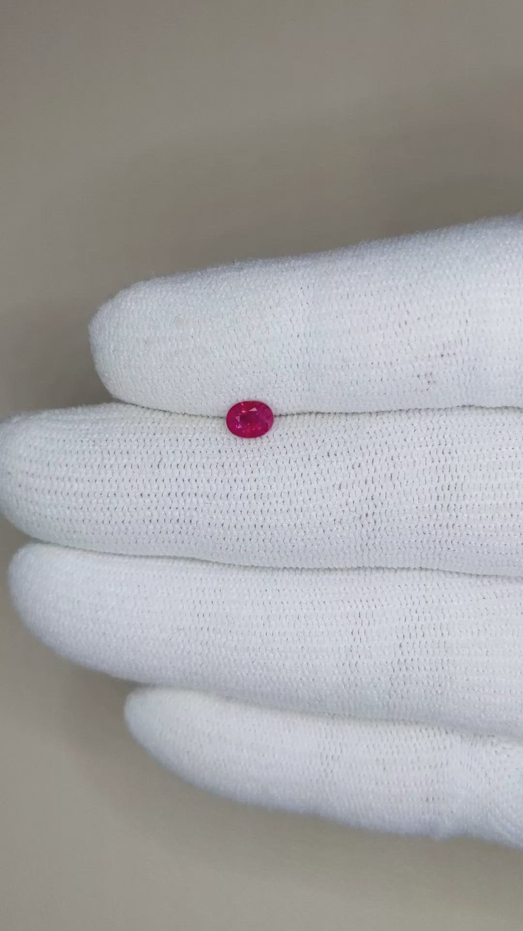 0.45 Ct. Ruby from Burma (Myanmar) Size Video