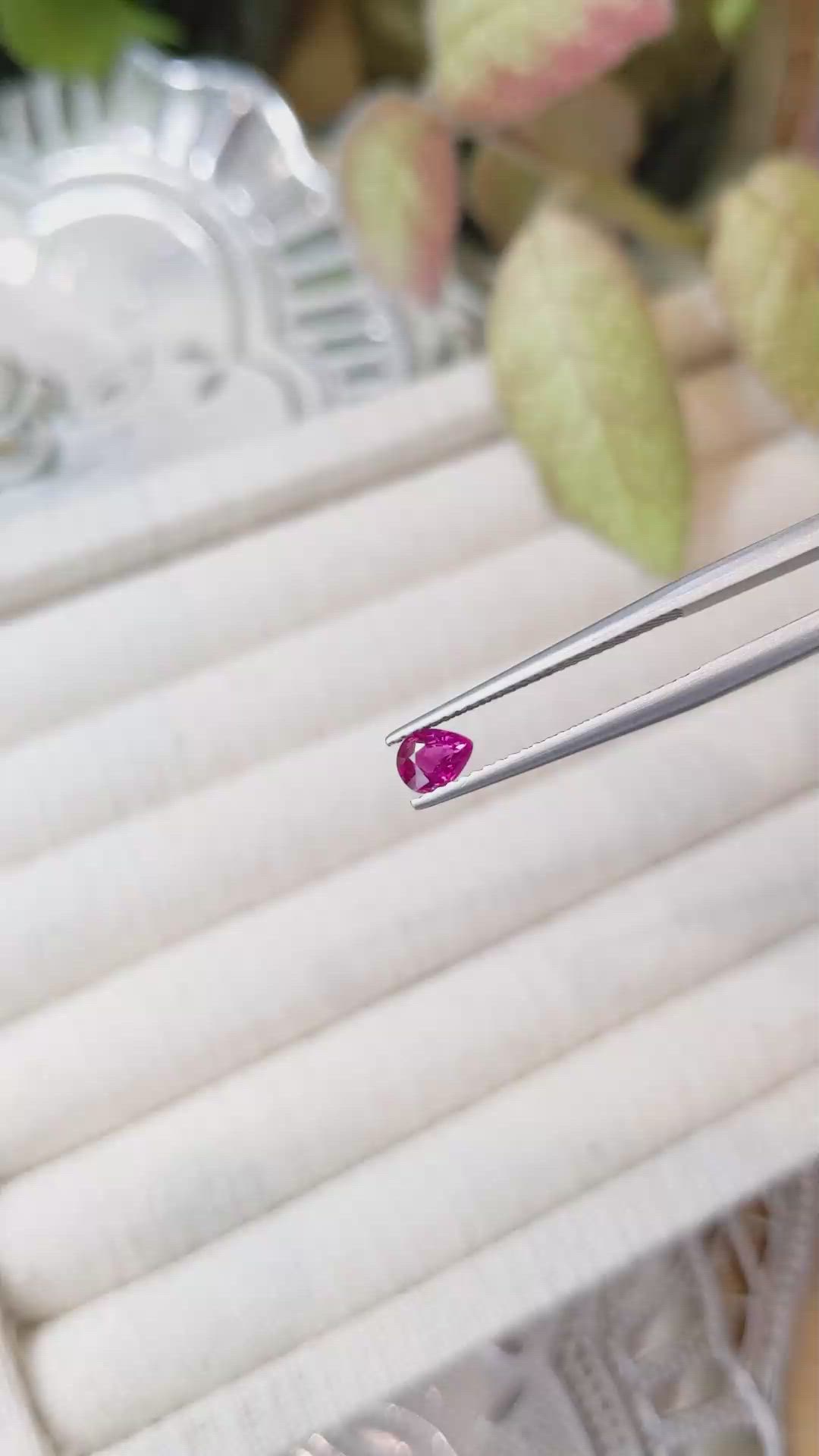 0.44 Ct. Ruby from Burma (Myanmar) Size Video