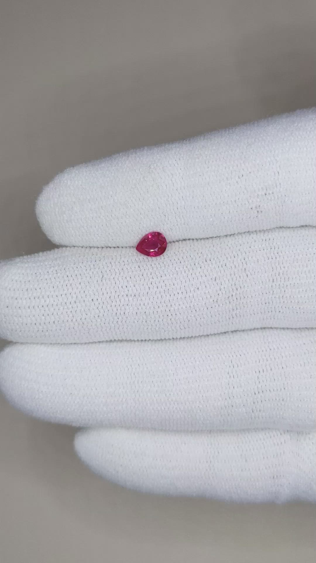 0.44 Ct. Ruby from Burma (Myanmar) Size Video