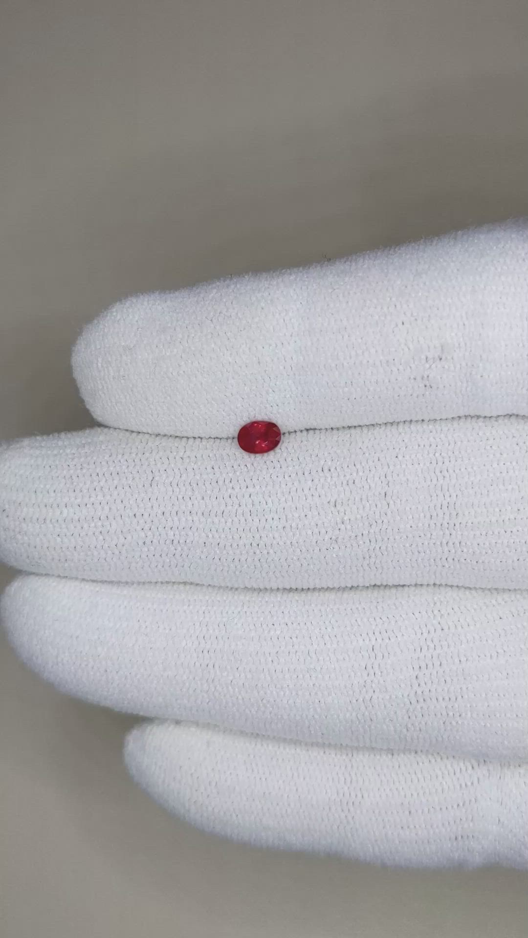 0.32 Ct. Ruby from Burma (Myanmar) Size Video