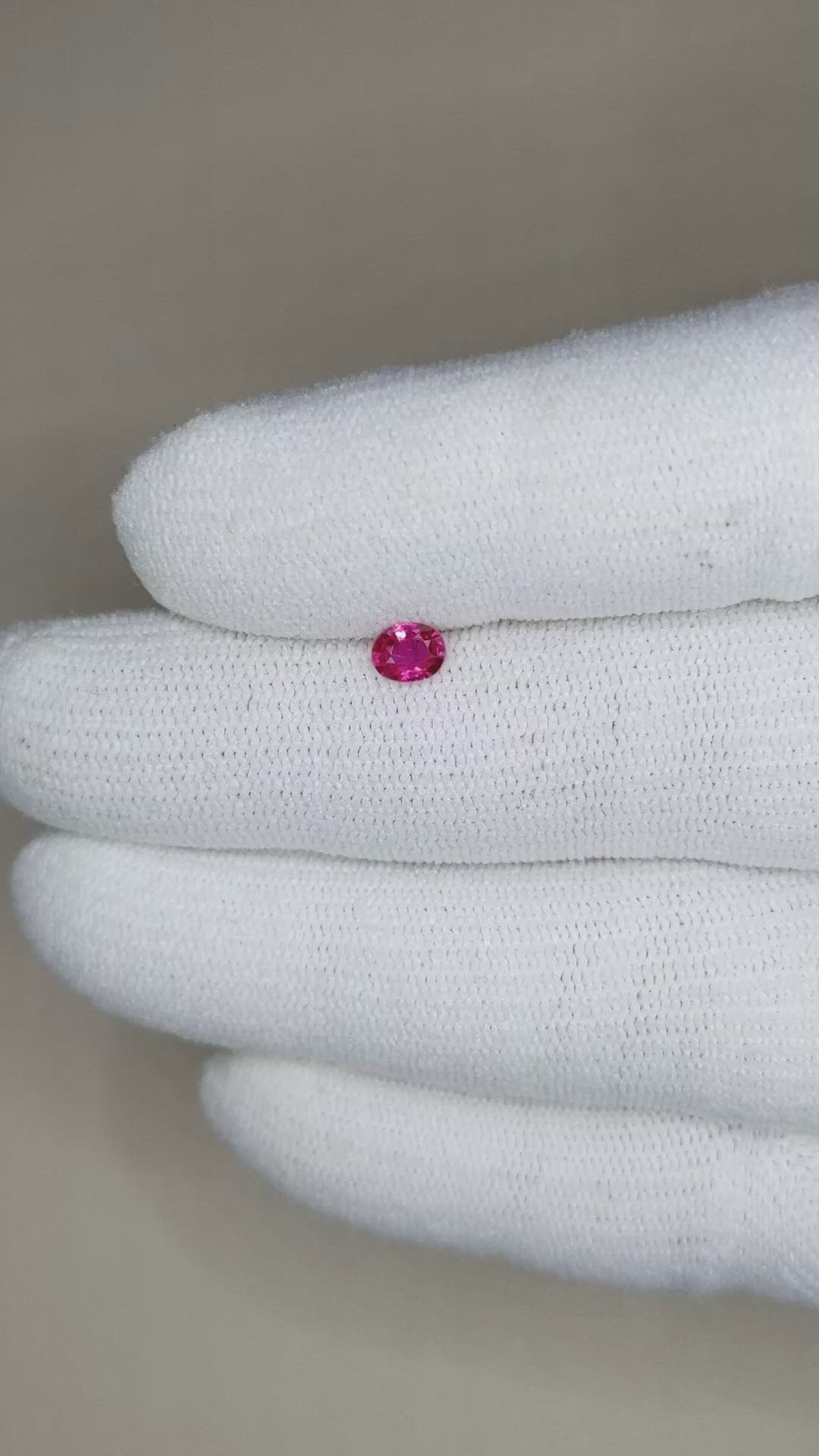 0.34 Ct. Ruby from Burma (Myanmar) Size Video