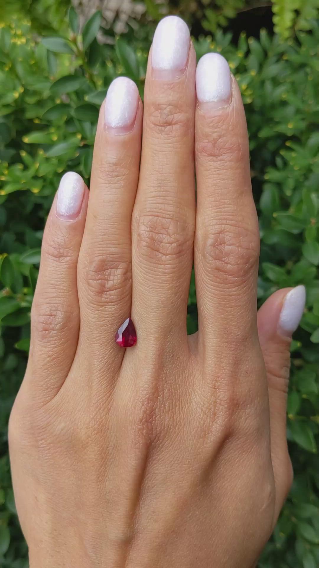 1.56 Ct. Ruby from Mozambique Size Video