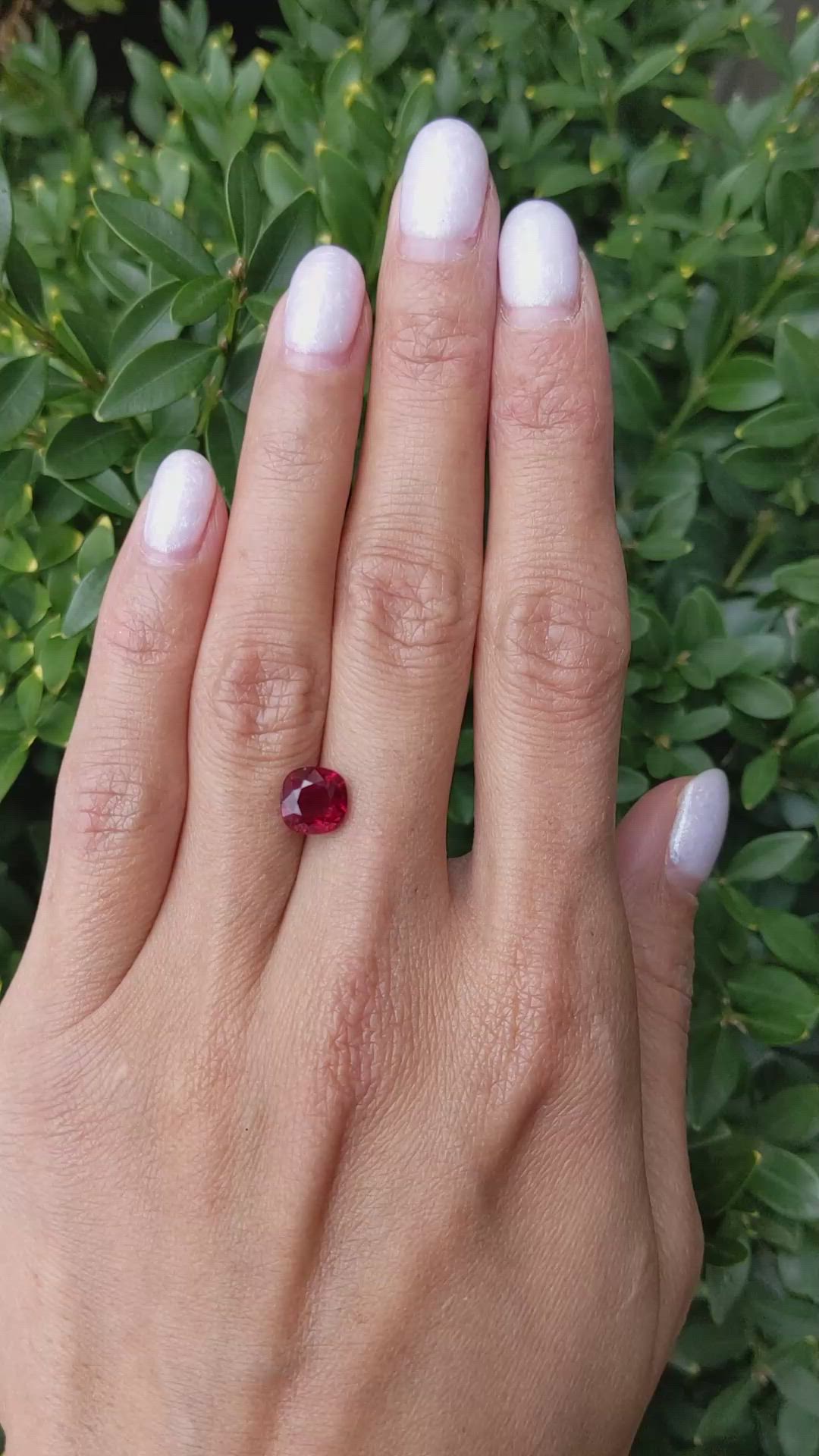 2.49 Ct. Ruby from Mozambique Size Video