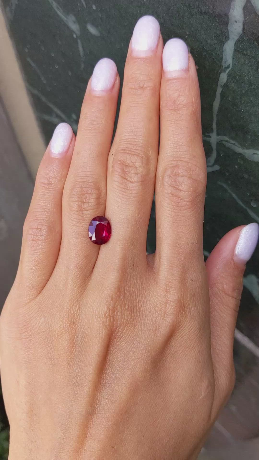 3.00 Ct. Ruby from Mozambique Size Video