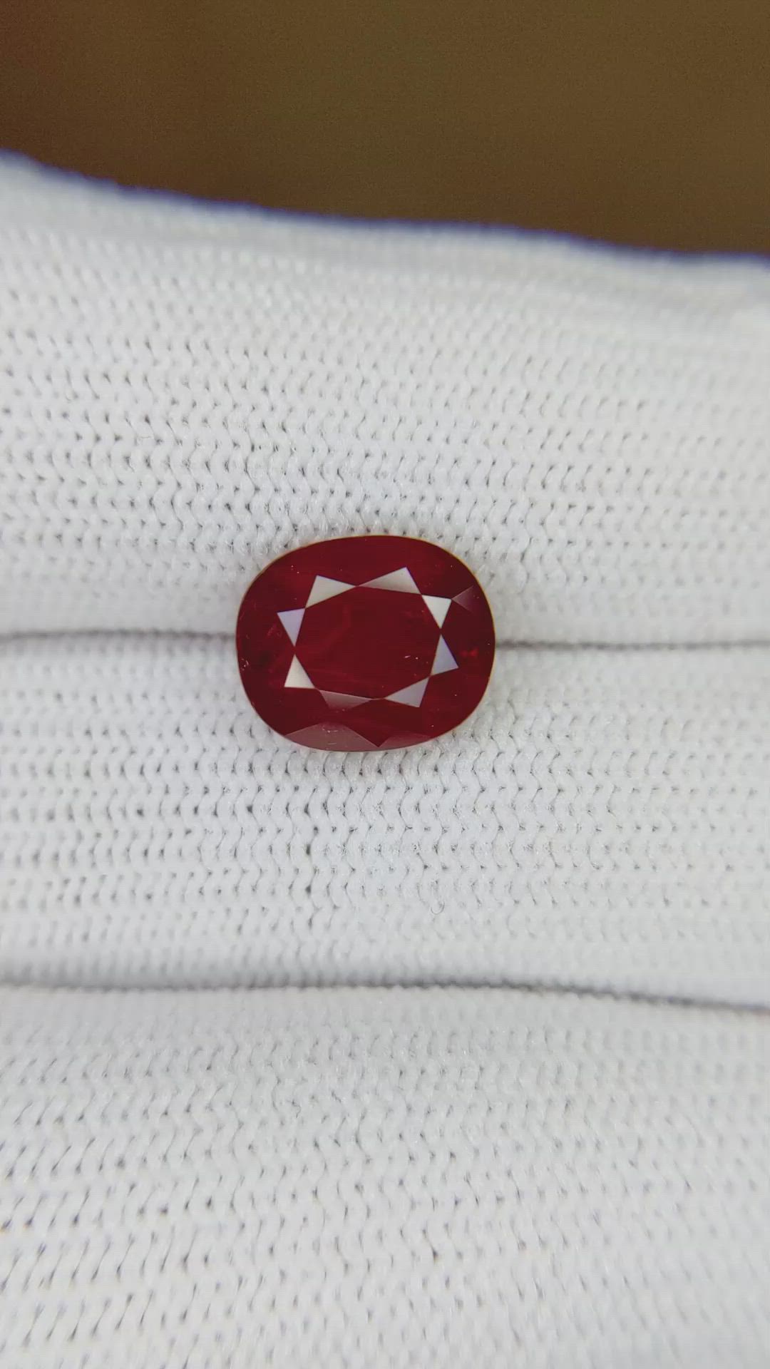 3.47 Ct. Ruby from Mozambique Size Video