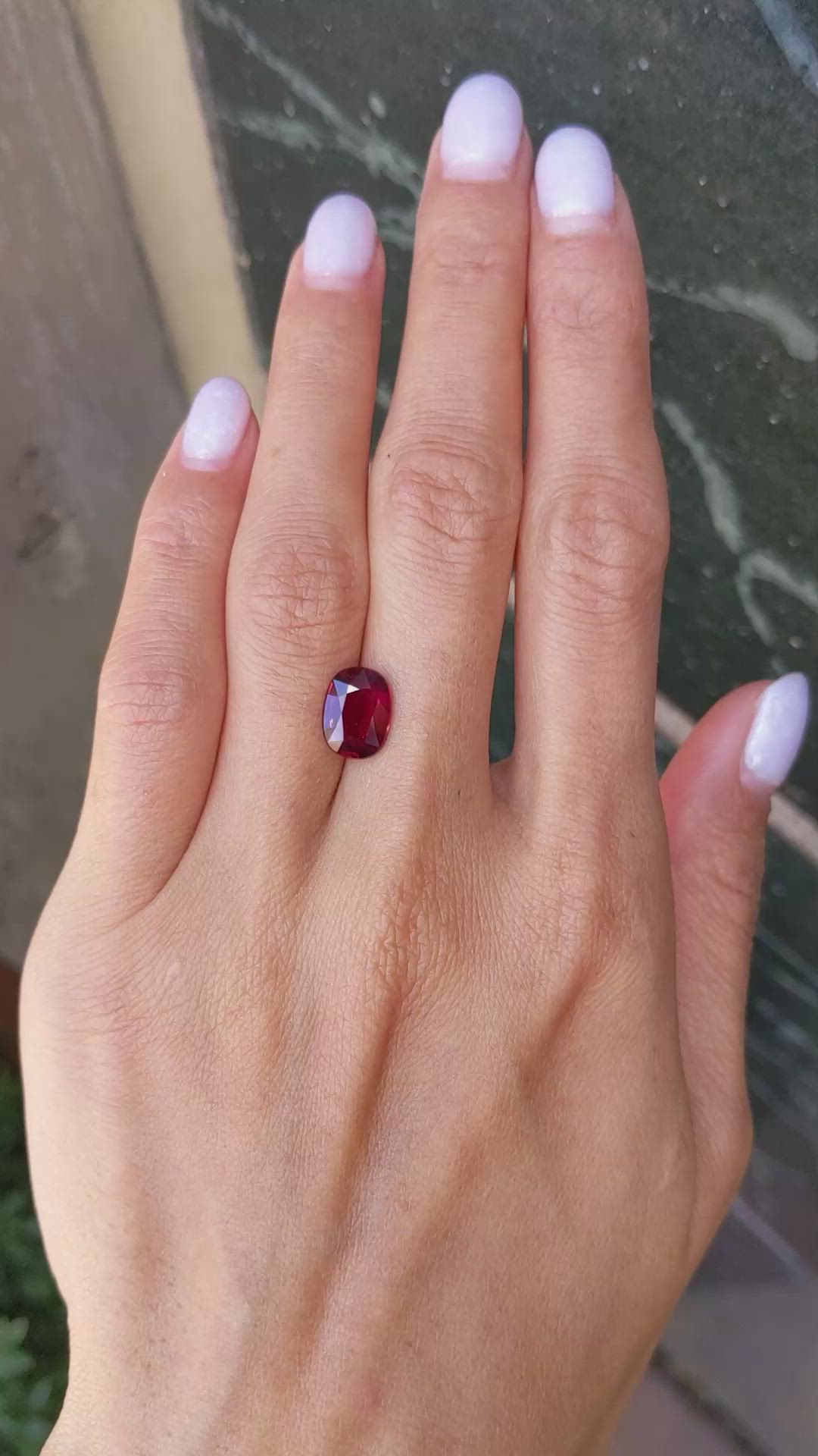 3.00 Ct. Ruby from Mozambique Size Video