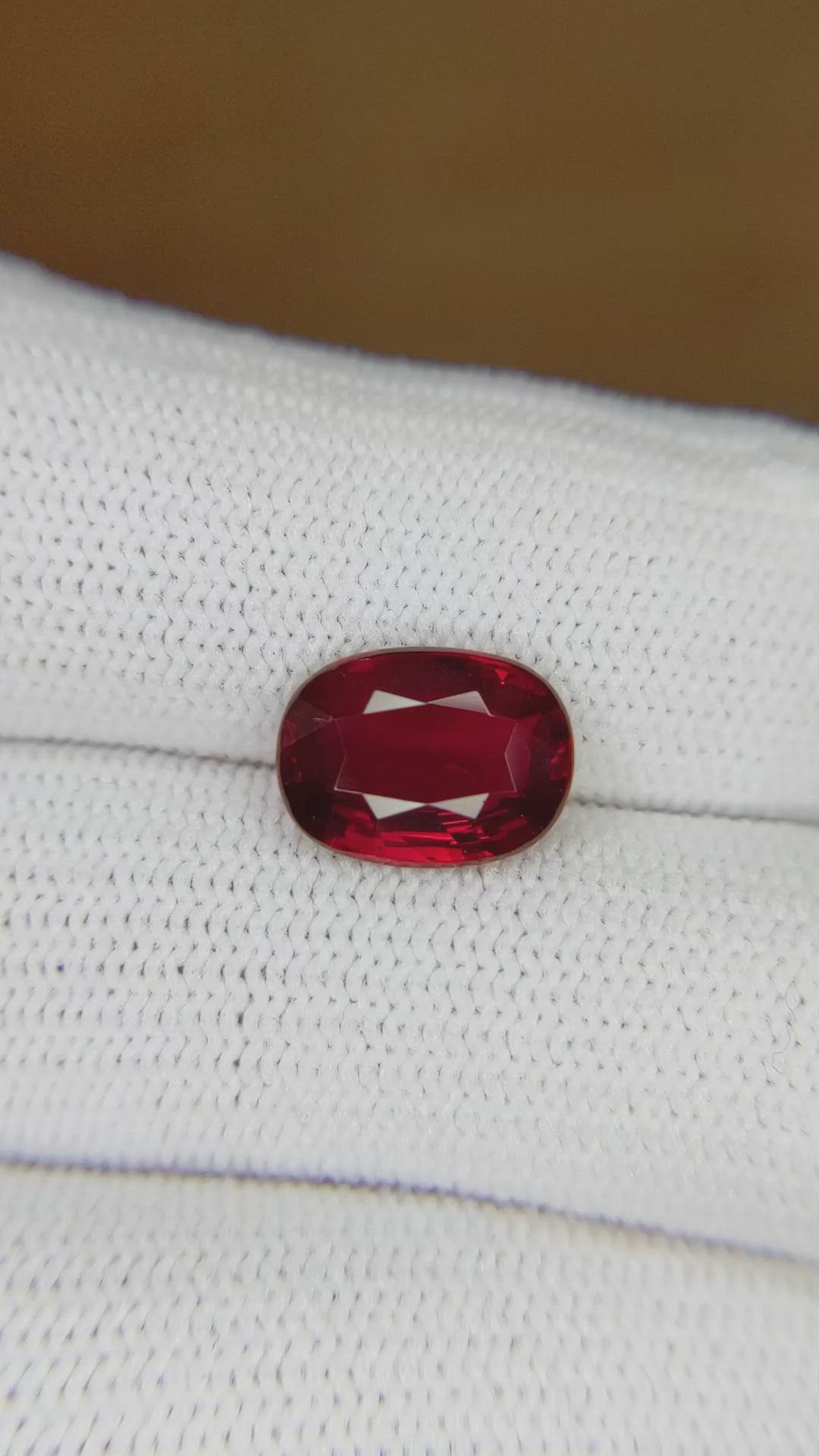 3.00 Ct. Ruby from Mozambique Size Video