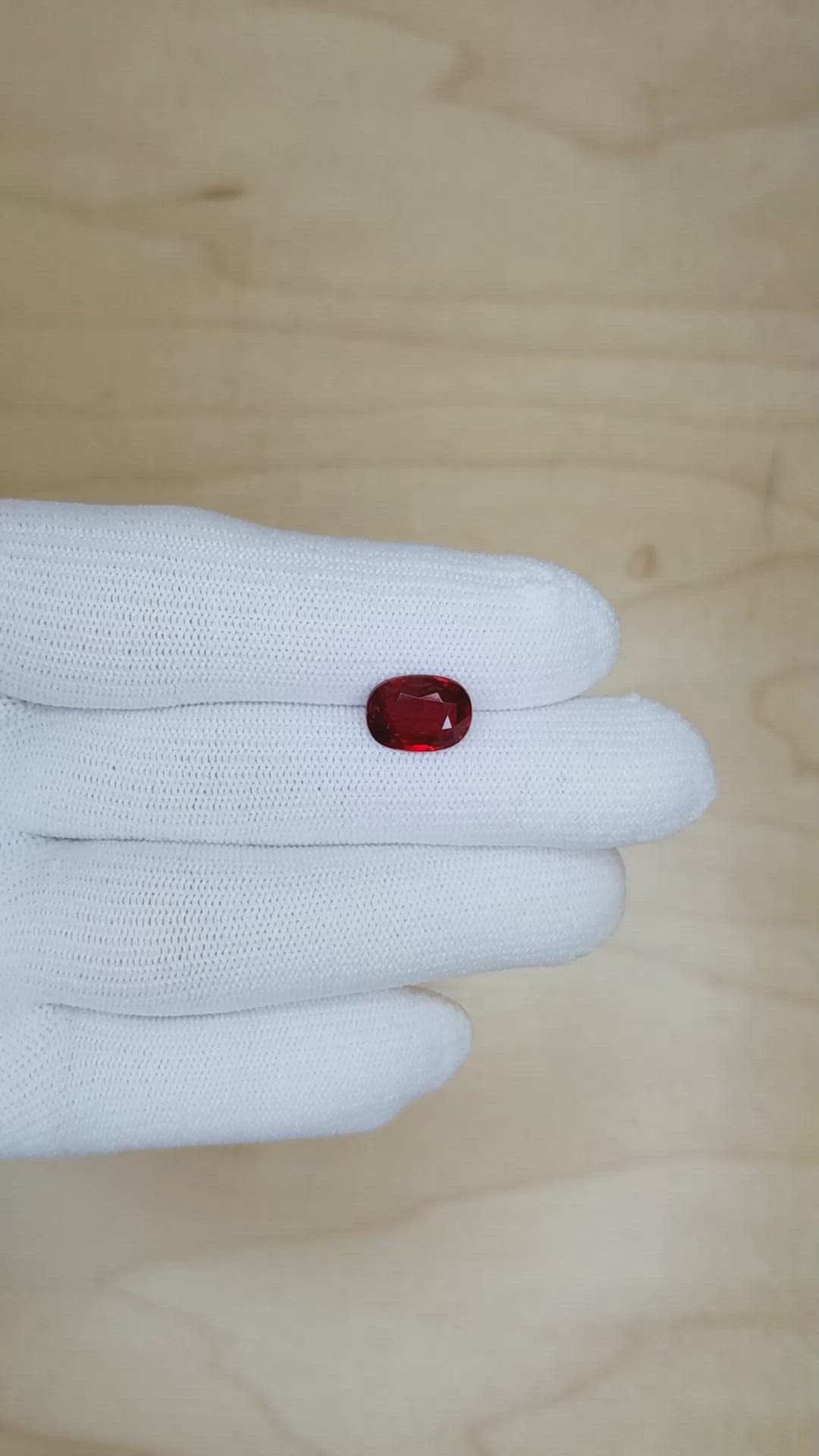3.00 Ct. Ruby from Mozambique Size Video