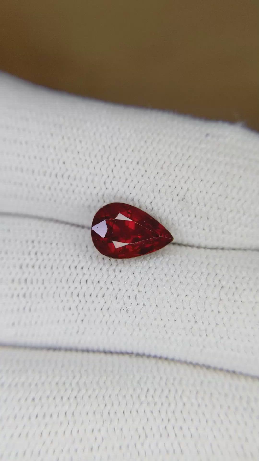 2.14 Ct. Ruby from Mozambique Size Video