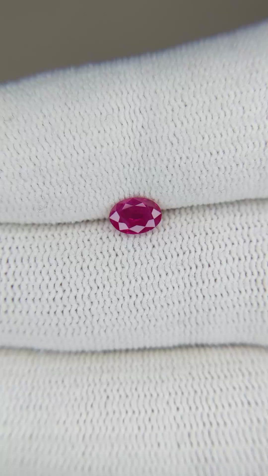 0.50 Ct. Ruby from Mozambique Size Video