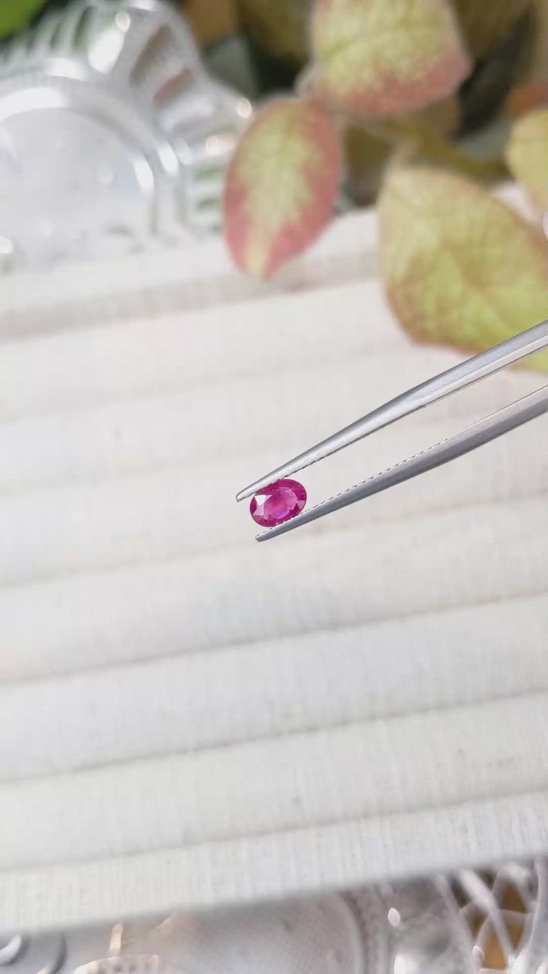 0.53 Ct. Ruby from Mozambique Size Video