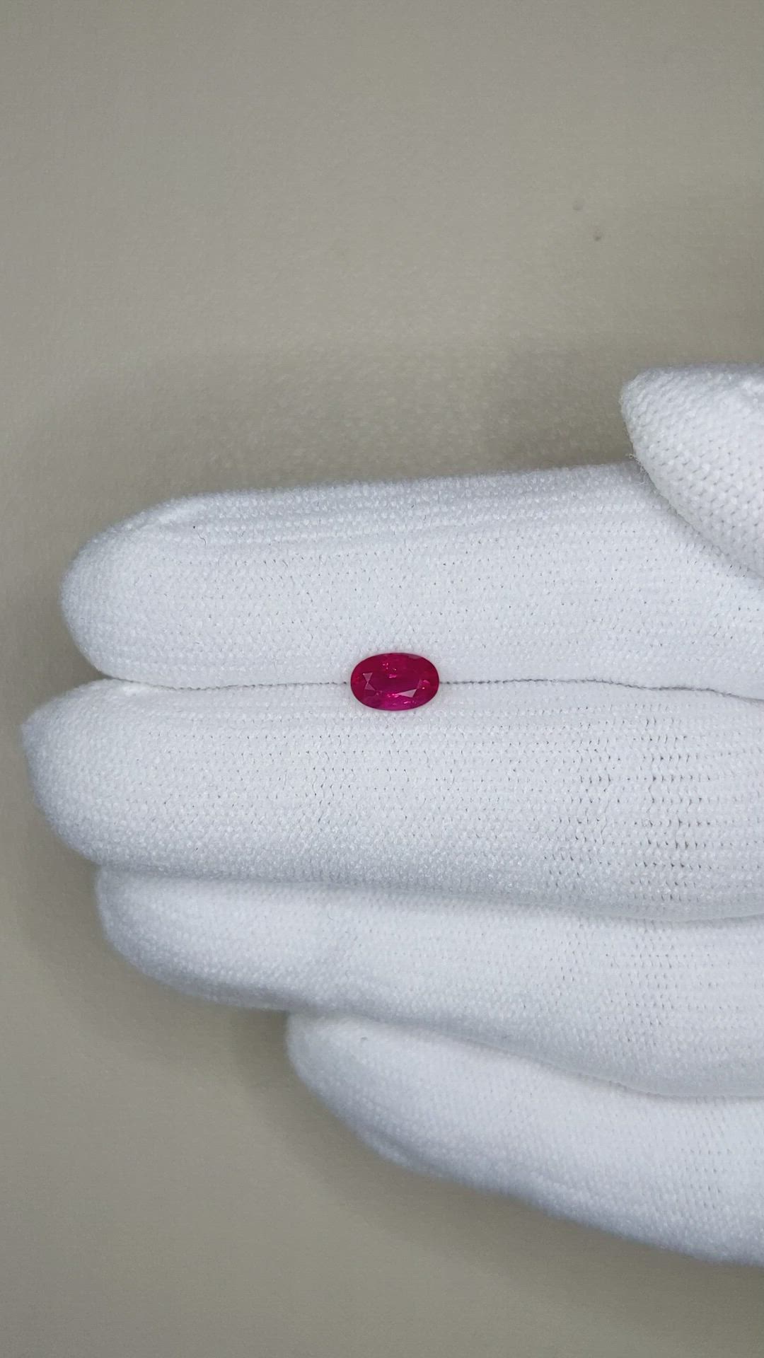 0.59 Ct. Ruby from Mozambique Size Video