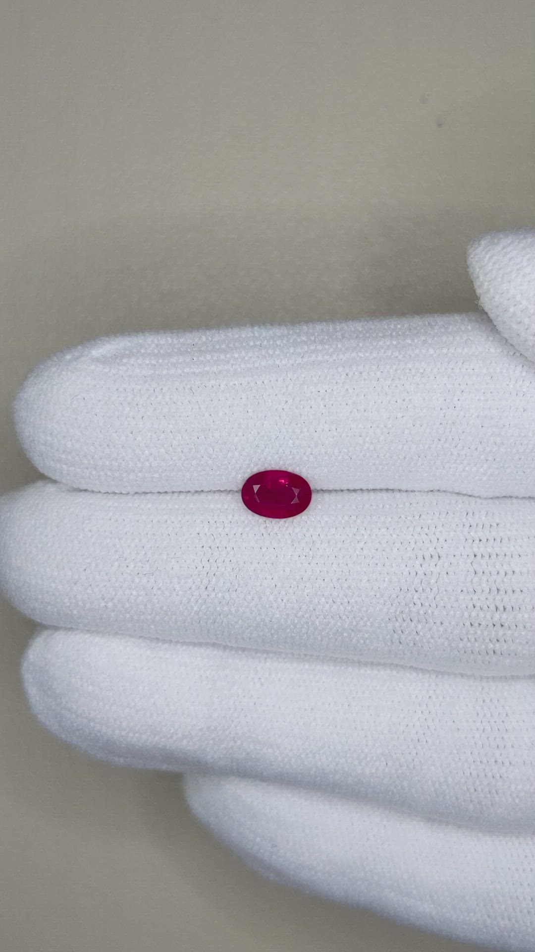 0.62 Ct. Ruby from Mozambique Size Video