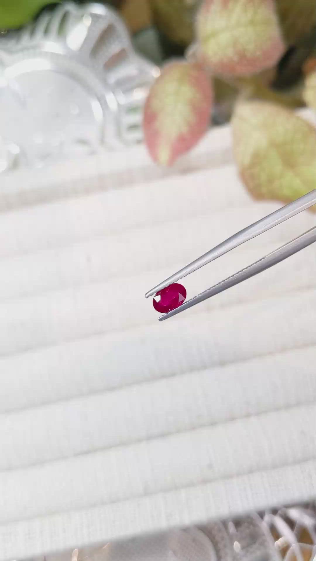 0.62 Ct. Ruby from Mozambique Size Video