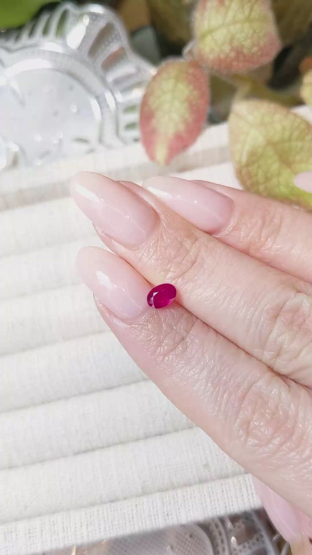 0.62 Ct. Ruby from Mozambique Size Video