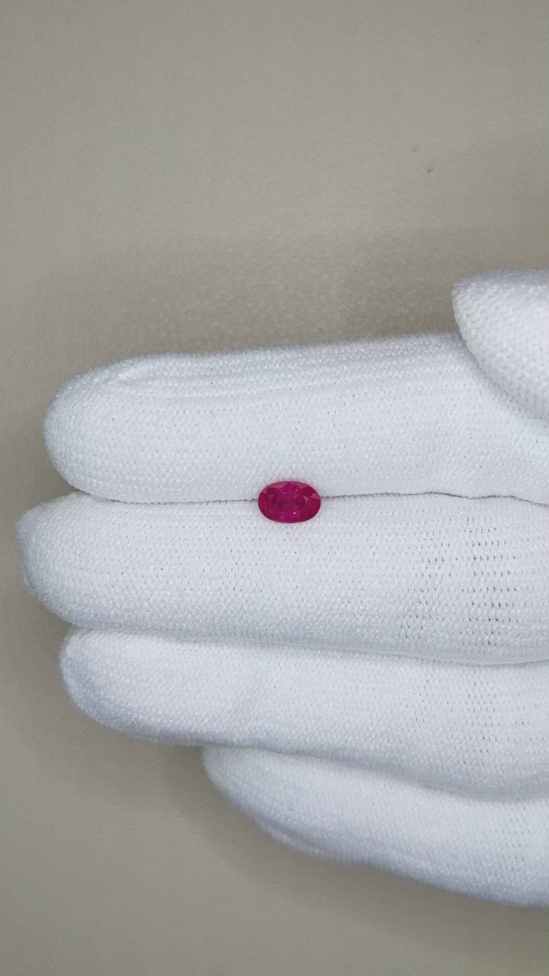 0.63 Ct. Ruby from Mozambique Size Video