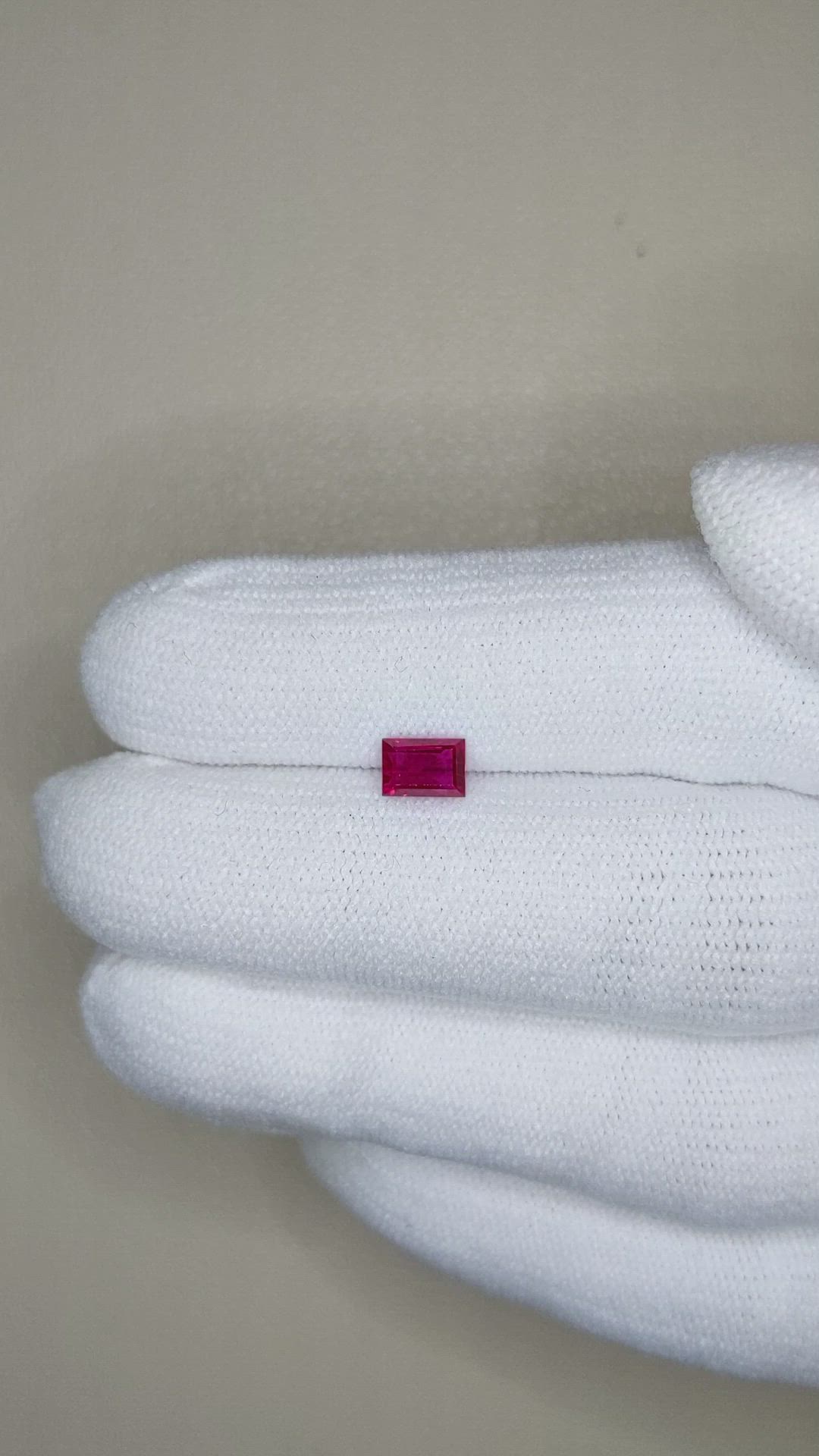 0.63 Ct. Ruby from Mozambique Size Video