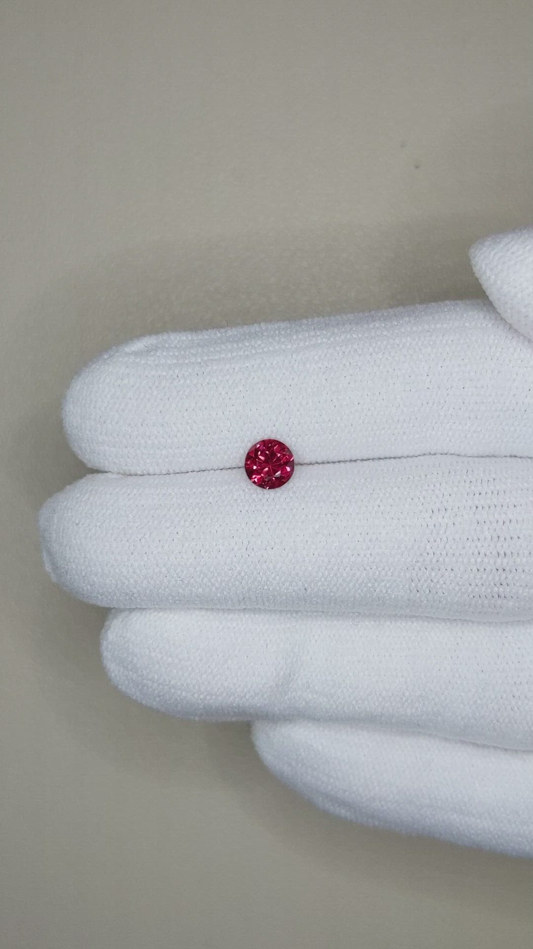 0.56 Ct. Ruby from Mozambique Size Video