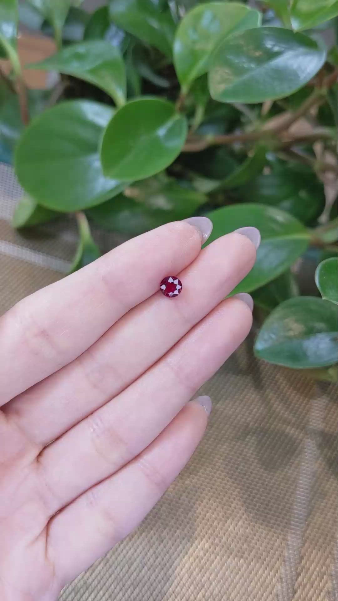 0.68 Ct. Ruby from Mozambique Size Video