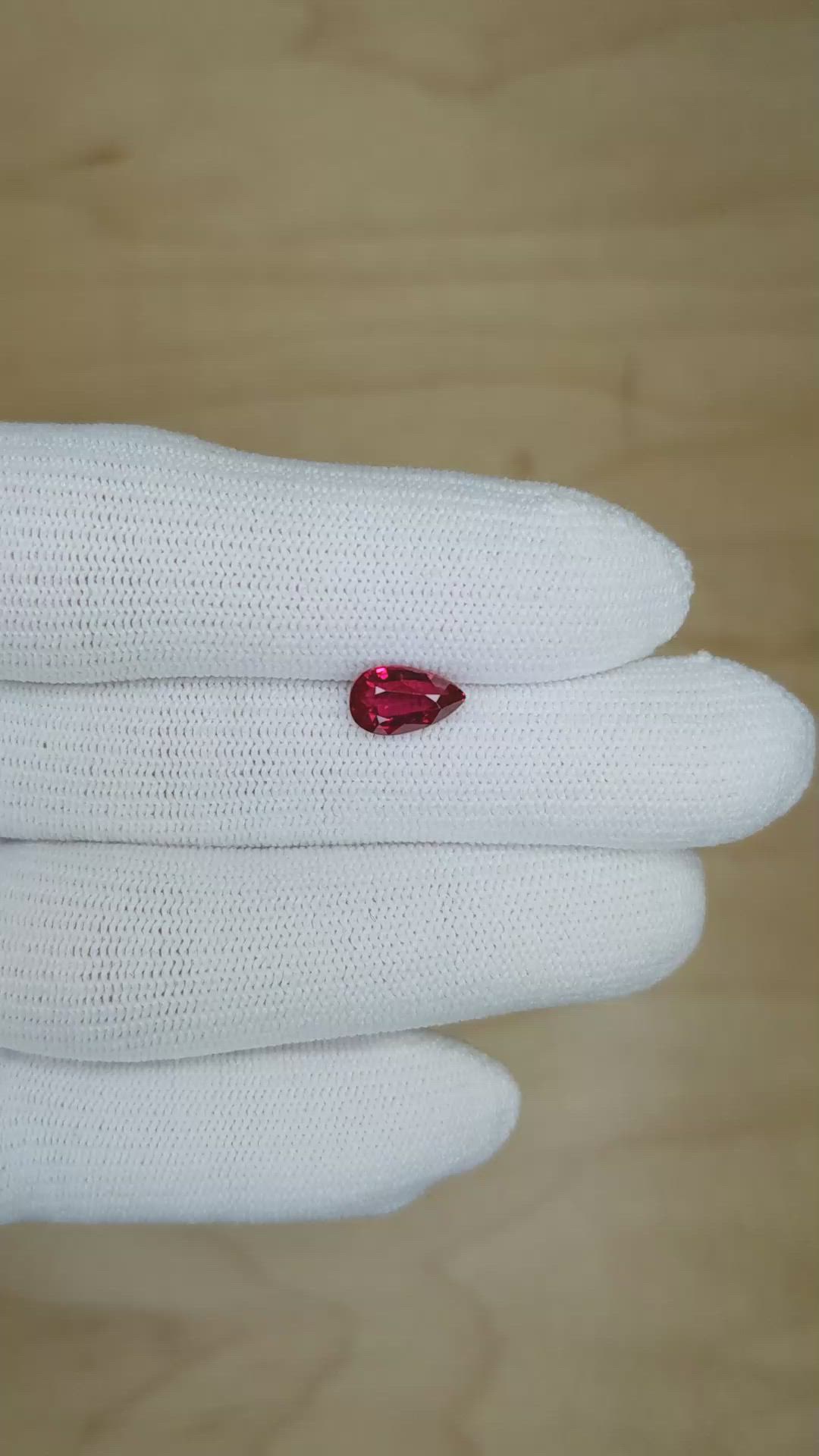 1.55 Ct. Ruby from Mozambique Size Video