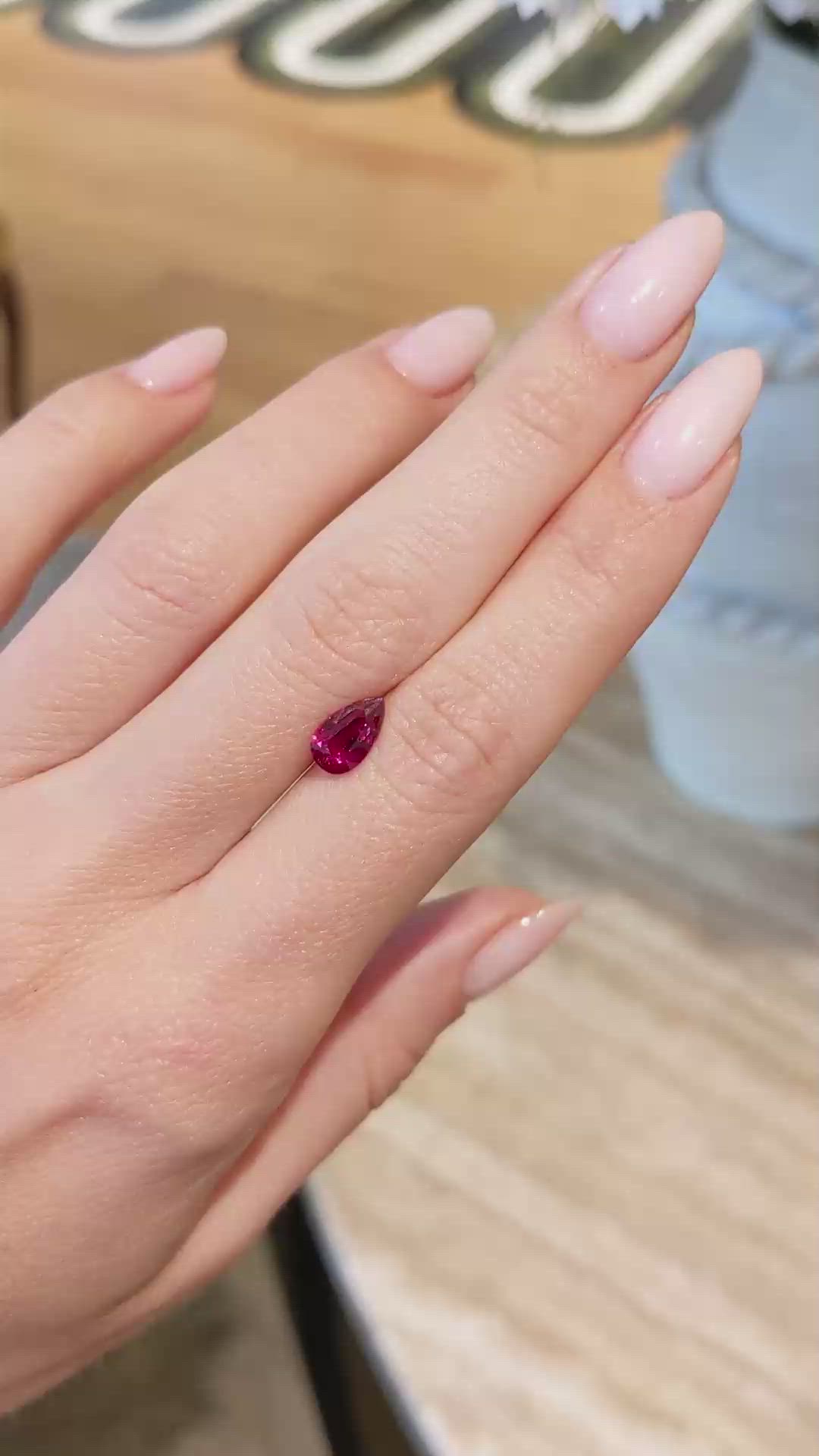 1.55 Ct. Ruby from Mozambique Size Video