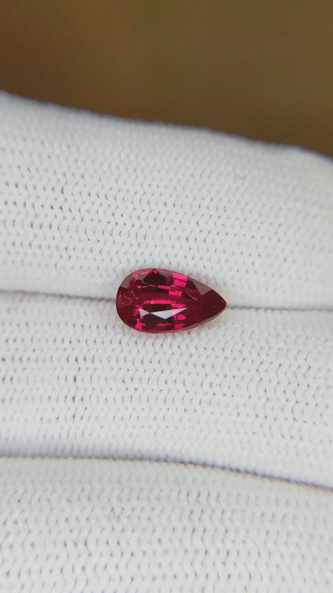1.55 Ct. Ruby from Mozambique Size Video