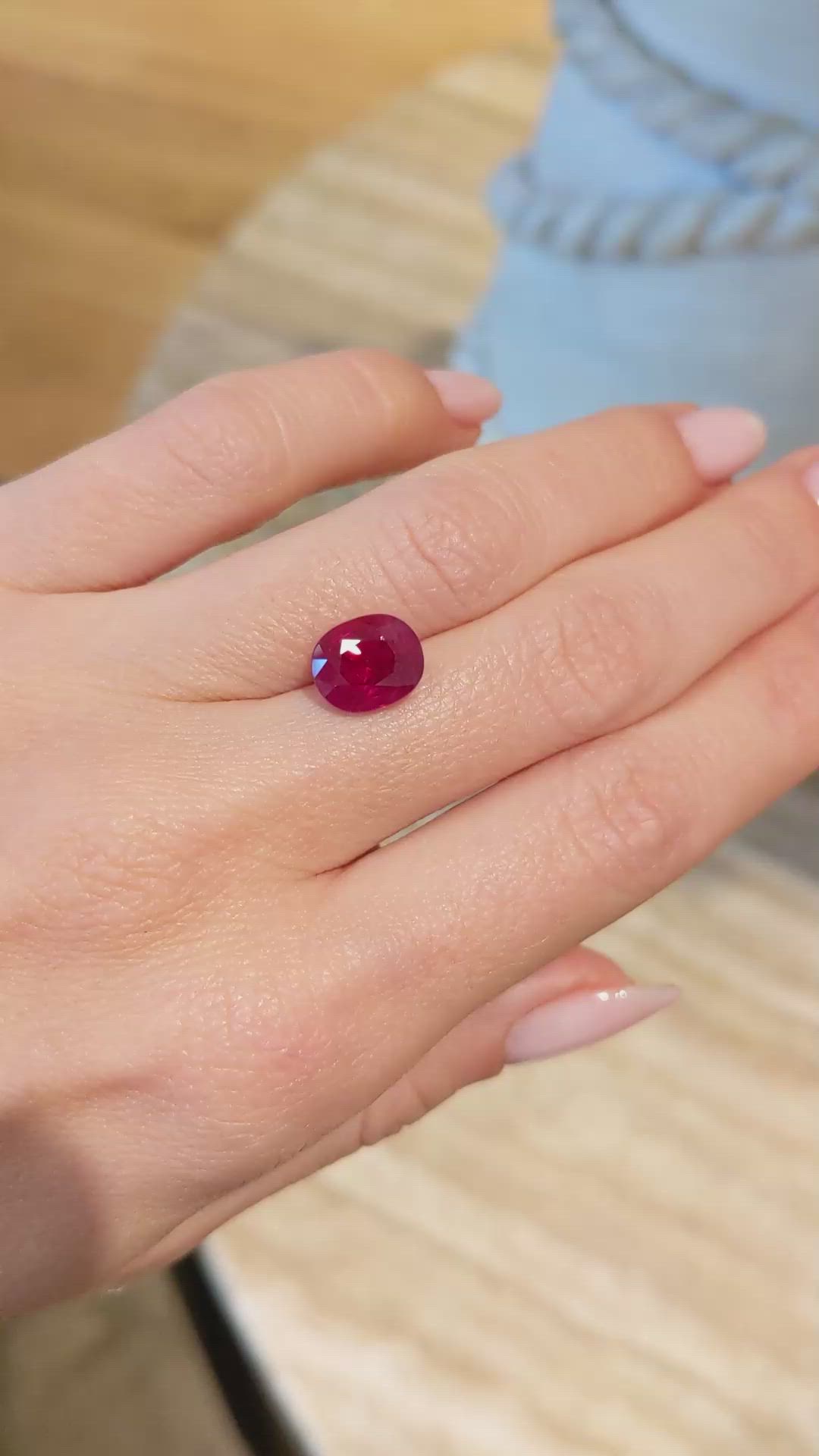 4.11 Ct. Ruby from Burma (Myanmar) Size Video
