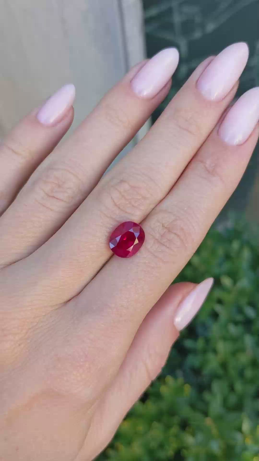 4.11 Ct. Ruby from Burma (Myanmar) Size Video