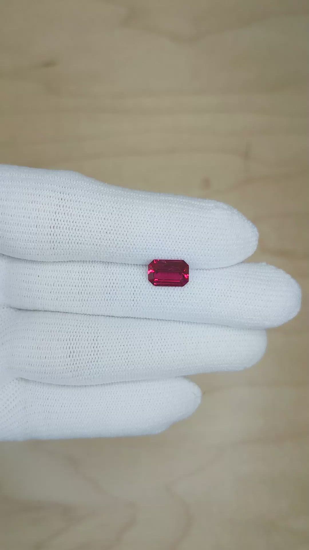 2.01 Ct. Ruby from Mozambique Size Video