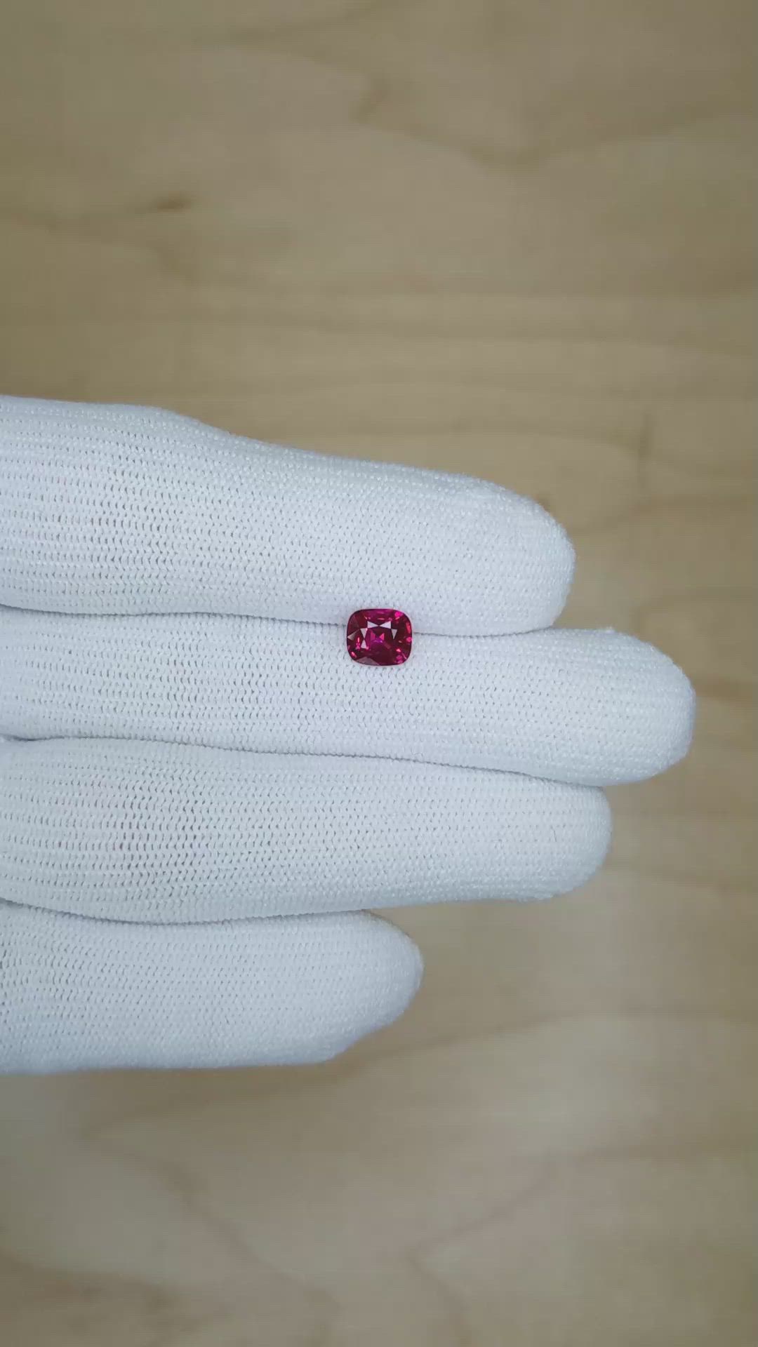 1.12 Ct. Ruby from Mozambique Size Video