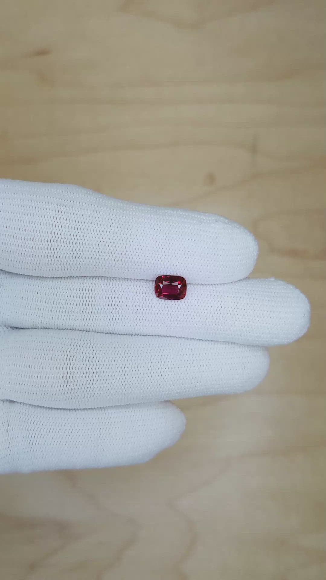 1.10 Ct. Ruby from Mozambique Size Video