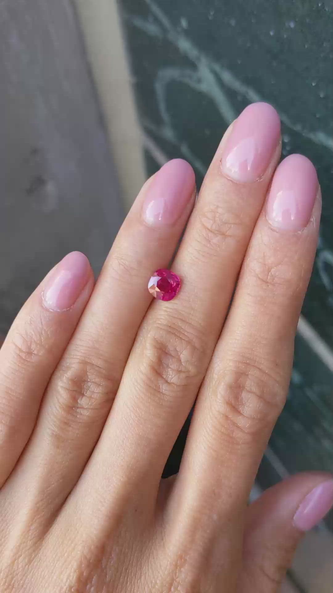 1.25 Ct. Ruby from Mozambique Size Video