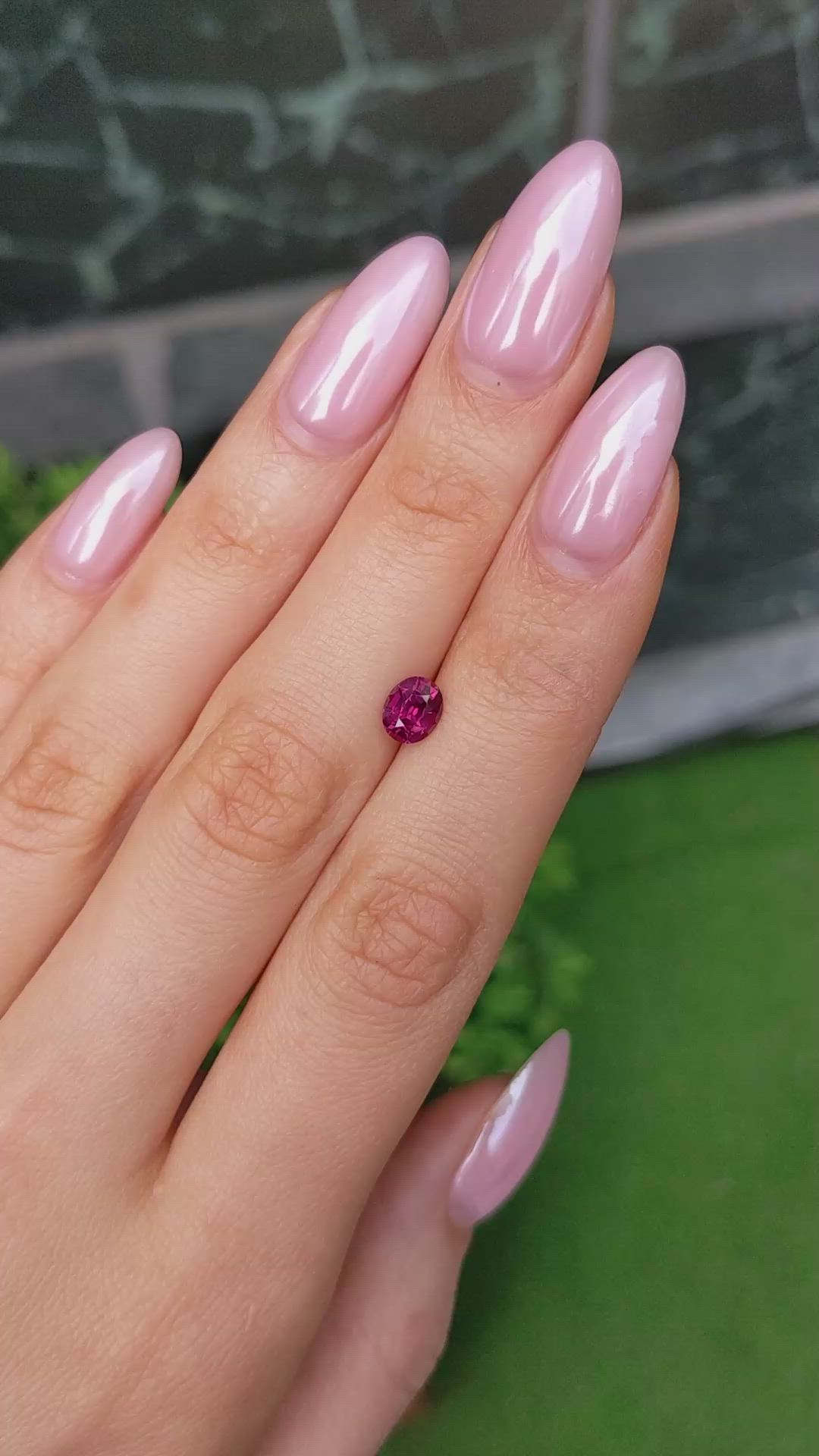 1.03 Ct. Pinkish Red Ruby from Mozambique Size Video
