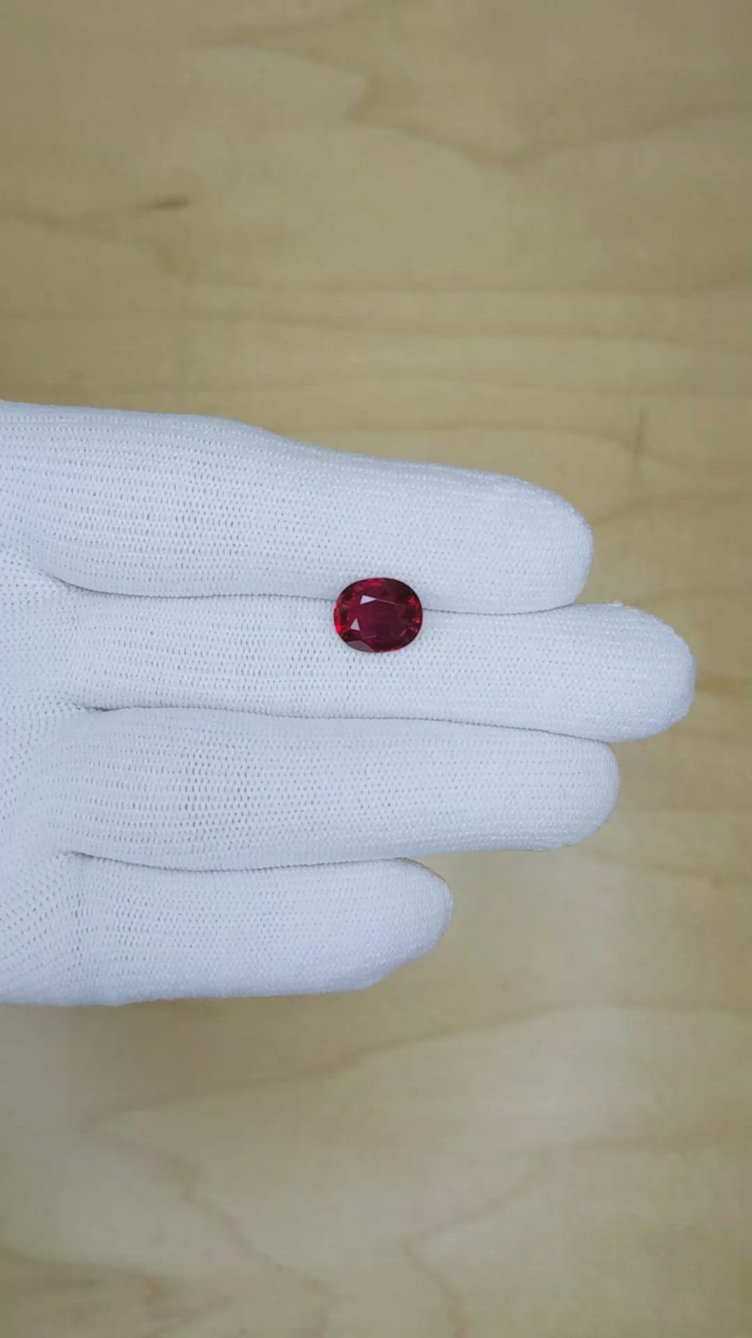 3.05 Ct. Ruby from Mozambique Size Video