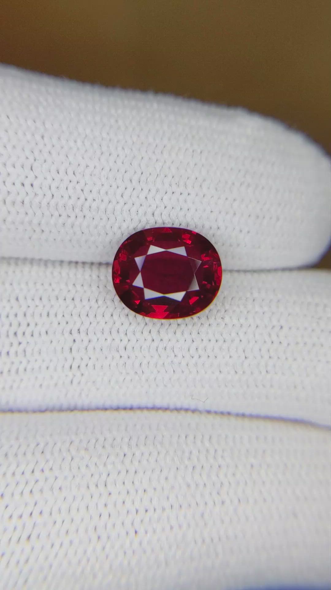 3.05 Ct. Ruby from Mozambique Size Video