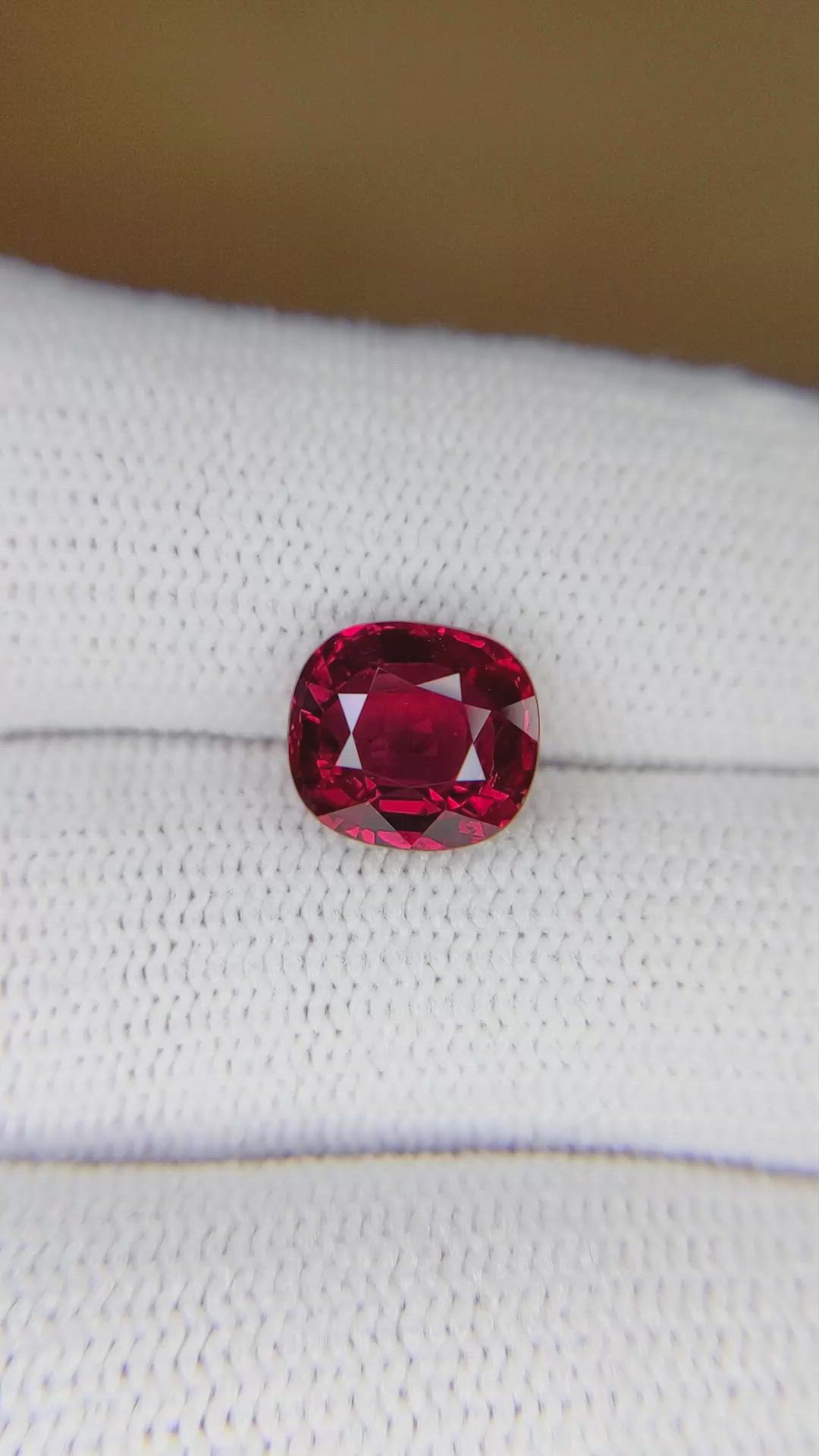 3.03 Ct. Ruby from Mozambique Size Video