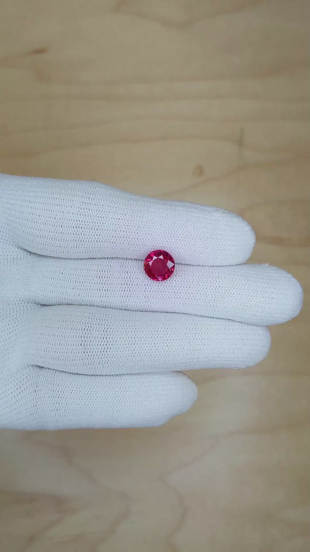 2.31 Ct. Ruby from Mozambique Size Video